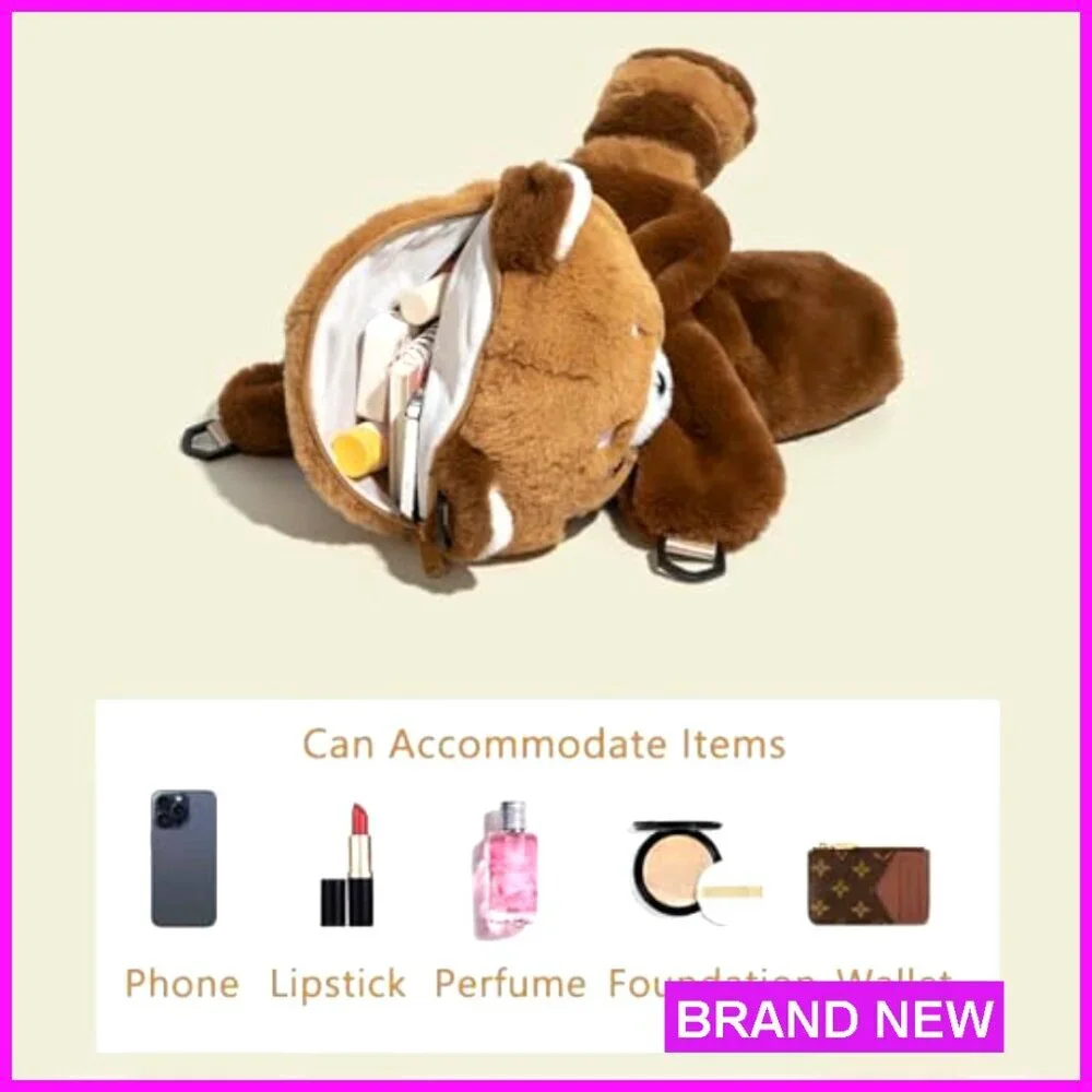 Convertible Plush Backpack Crossbody Bag Ultra Soft Lightweight Design